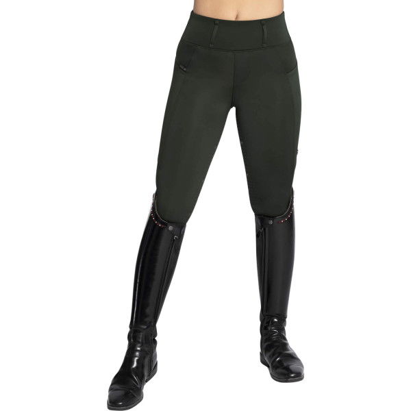 Maximilian Equestrian Reitleggings Damen Studio Riding, Kniebesatz, Knee-Grip