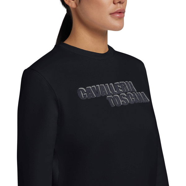 Cavalleria Toscana Pullover Damen CT Cotton Crew Neck HW24, Sweatshirt