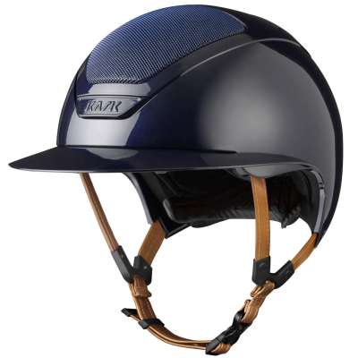 Kask Reithelm Star Lady Pure Shine Lederriemen Hellbraun