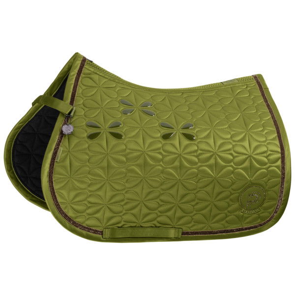 Eskadron Saddle Pad Mattgloss Bow Platinum FW24, Jumping Saddle Pad