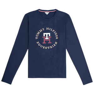 Tommy Hilfiger Equestrian Shirt Damen Ohio Graphik HW24, Trainingsshirt, langarm Tommy Hilfiger Equestrian Shirt Damen Ohio Graphik HW24, Trainingsshirt, langarm