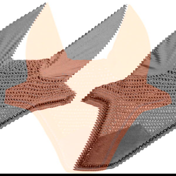 Kentucky Horsewear Fliegenhaube Wellington Velvet Pearls, Fliegenmütze, Fliegenohren, Soundless