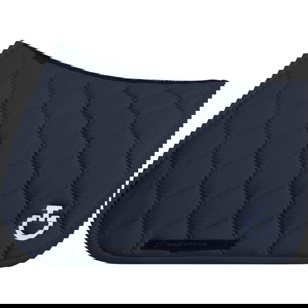 Cavalleria Toscana Saddle Pad New Circular Quilted Jersey FW25, Jumping Saddle Pad