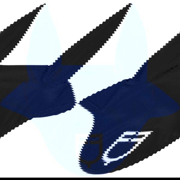 Equestro Fly Bonnet Technical Fabric with Logo, Fly Cap, Fly Ears
