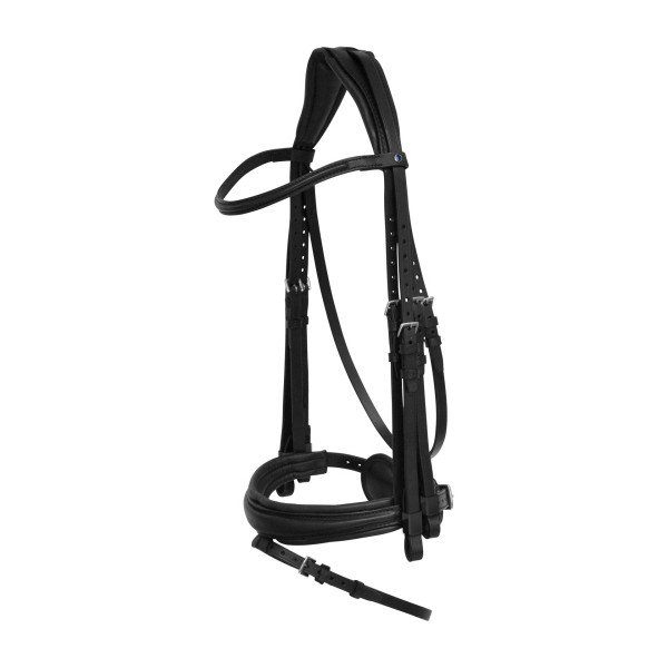 Stübben Double Bridle-Bridle-Combination Switch, English Combined, Detachable Locking Strap, without Reins