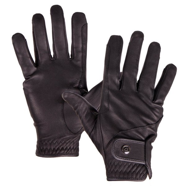 QHP Riding Gloves Leather Pro