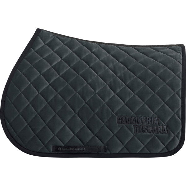 Cavalleria Toscana Saddle Pad CT Comic Book Diamond Quilted Velvet FW24, Jumping Saddle Pad