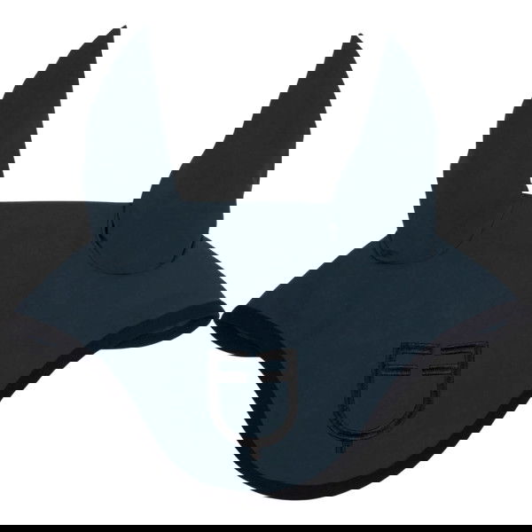 Equestro Fly Bonnet Stretch Black Line, Fly Cap, Fly Ears