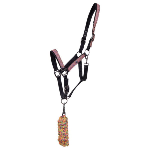 QHP Headcollar Set Colorful, with Rope