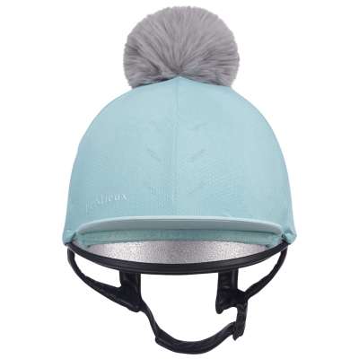 LeMieux Helmschoner Maria Mesh FS25, Reithelmschoner, Reithelmüberzug, mit Kunstfellbommel