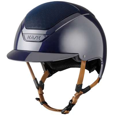 Kask Reithelm Dogma Pure Shine Lederriemen Hellbraun