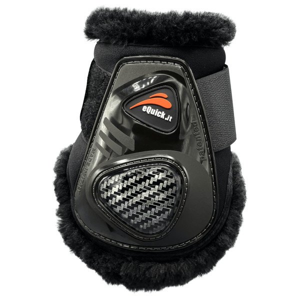 eQuick Fetlock Boots eCarbon Shock Fluffy, with Velcro Closure