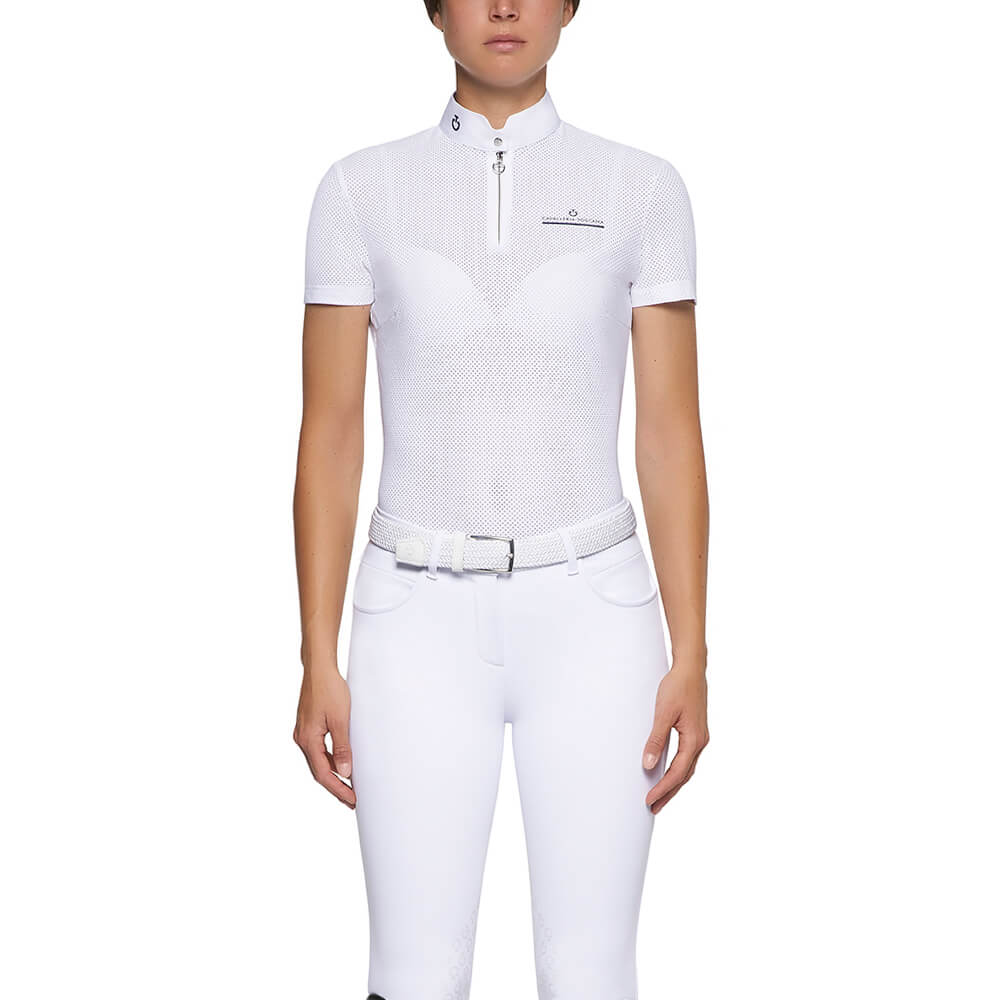 Cavalleria Toscana Turniershirt Damen CT Fully Perforated Jersey S/SZip FS21
