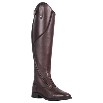 QHP Kid's Riding Boots Tamar Junior, Leather Riding Boots, Brown