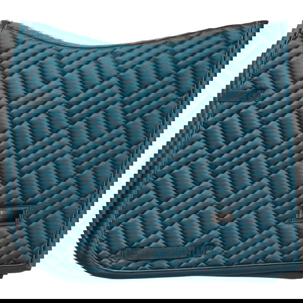 Equestrian Stockholm Saddle Pad Modern Teal Blue, Dressage Saddle Pad