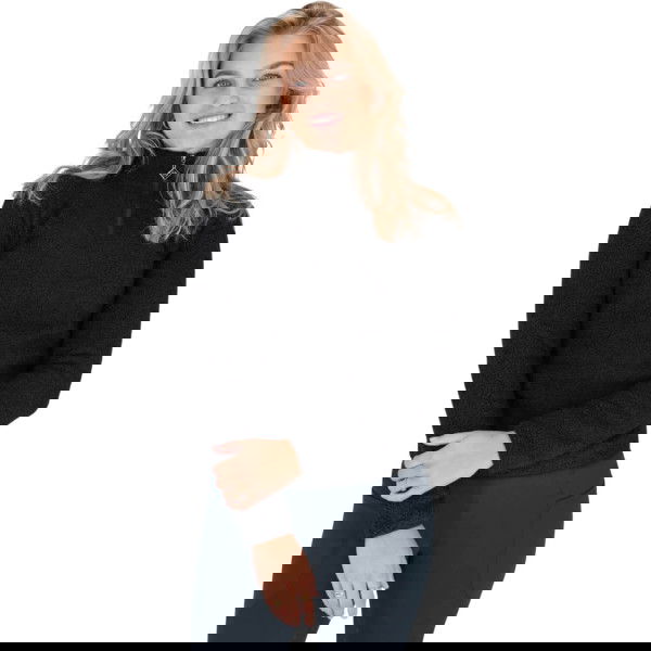 QHP Women's Sweater Teddie FW25, Teddy Fleece, with Zipper