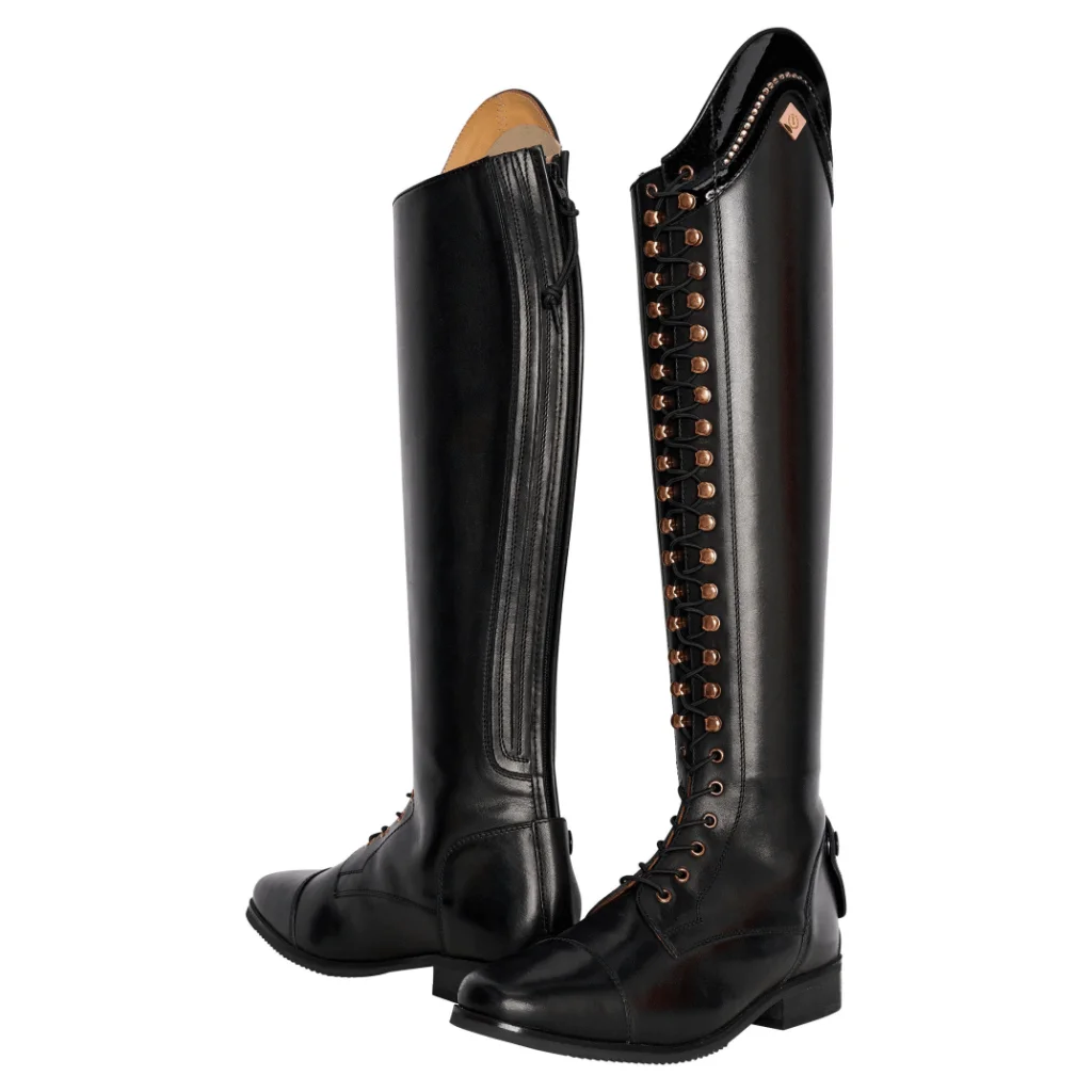 Imperial Riding Damen Reitstiefel IRHOlania Schwarz Lack Rose FUNDIS 
