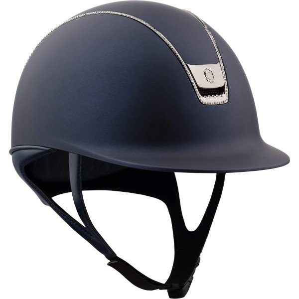 Samshield Riding Helmet Classic 2.0 Shadowmatt, Top Paint,Trim+Blazon Blk Chrm,300 Sw Crystal Colour