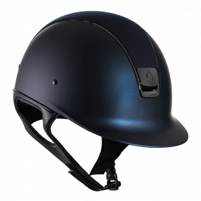 Samshield Riding Helmet Classic SM, Top Alct Holographic Shield Sw, Trim+Blazon Black Chrome