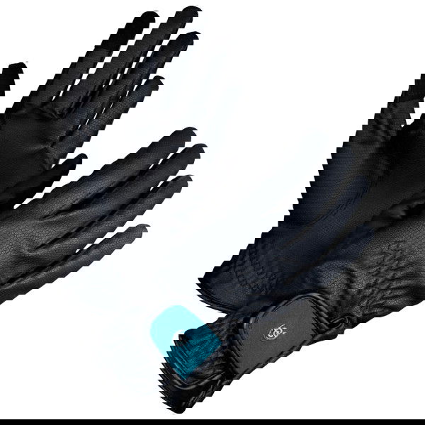 Equestrian Stockholm Reithandschuhe Damen Motion Teal Blue, Kunstleder