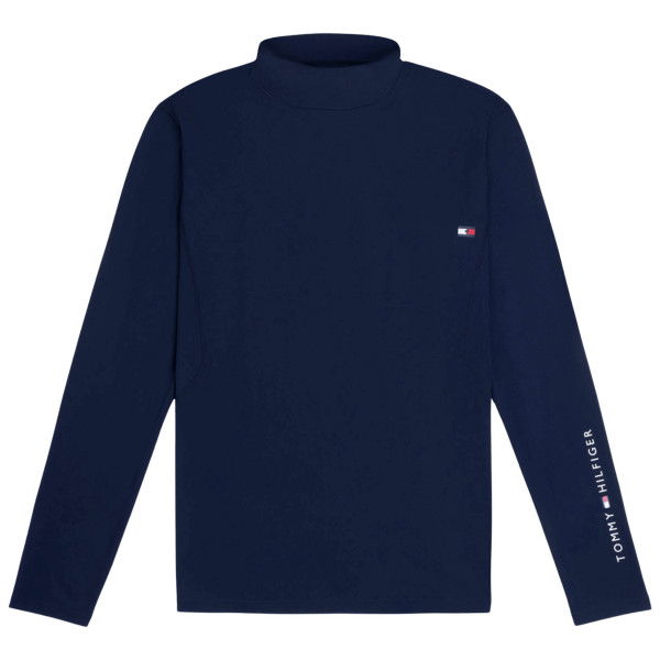 Tommy Hilfiger Equestrian Men's Training Shirt Phoenix High Neck FW24, Training Shirt, high-neck, long-sleeved