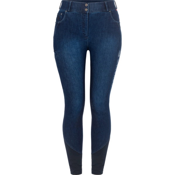 Cavallo Reithose Damen CAVALCASHA Grip Mobile FS26, Jeansreithose, Vollbesatz, Full-Grip