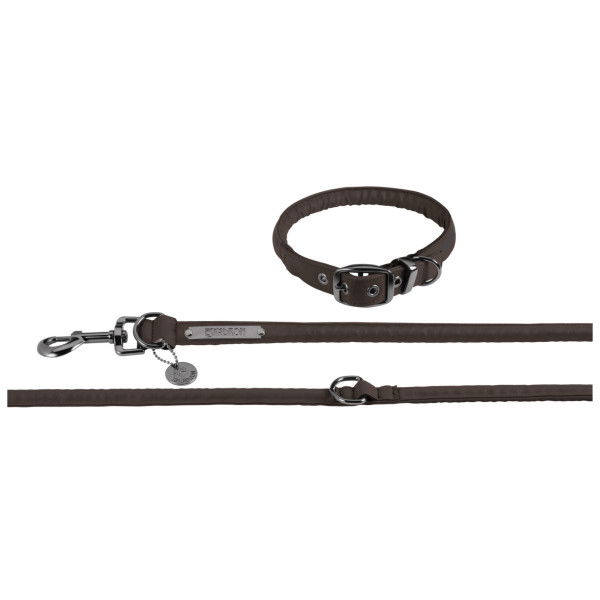 Eskadron Dog Set Faux Leather Platinum FW24, Lead and Collar