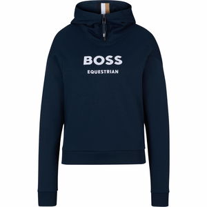 BOSS Equestrian Pullover Damen Faye Logo FS24, Zip Pullover BOSS Equestrian Pullover Damen Faye Logo FS24, Zip Pullover