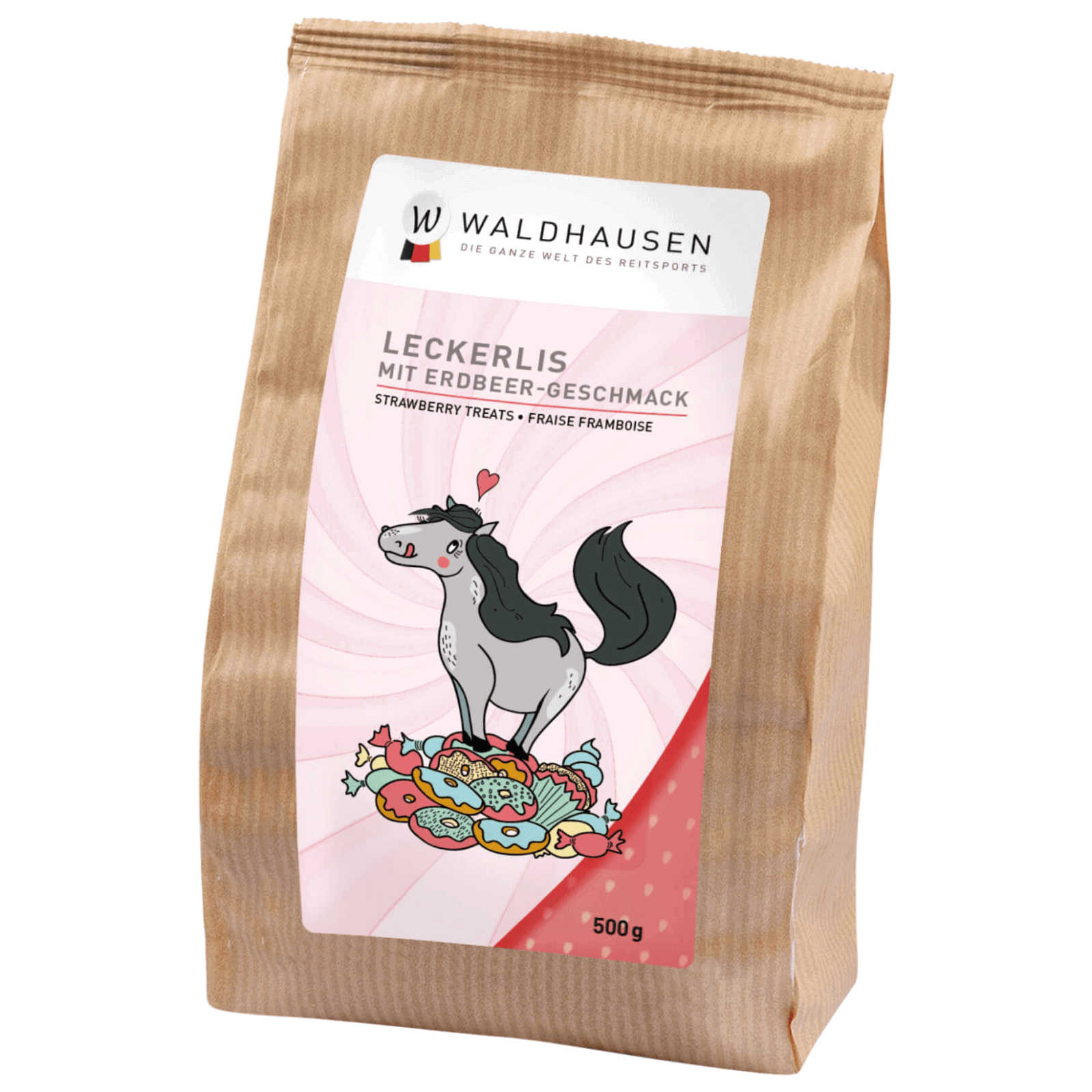 Waldhausen Pferdeleckerlis Herzen Kids, 500 g