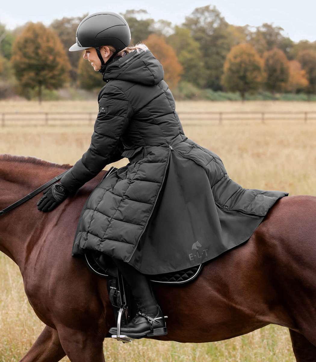 Manteau D'hiver Cavalier ELT Saphira - Imperméable Et Coupe-vent - Rembourrage Duvet - Capuche Amovible Avec Fausse Fourrure - Pour Femmes - Hiver 2023