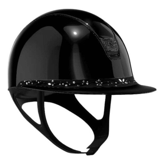 Samshield Riding Helmet MS 2.0 SG,FB Flower Sw Majestic Blk,Trim Blk Chrme,Blazon Crystal Fabric Blk