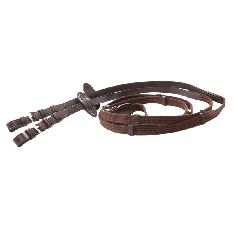 KAVALKADE Zügel Gurt Mit Stegen - Ecoline Leder Warmblut