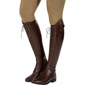 HKM Reitstiefel Elegant Lace Standard, mit Schnürung, Lederreitstiefel, Damen, Herren, Braun HKM Reitstiefel Elegant Lace Standard, mit Schnürung, Lederreitstiefel, Damen, Herren, Braun