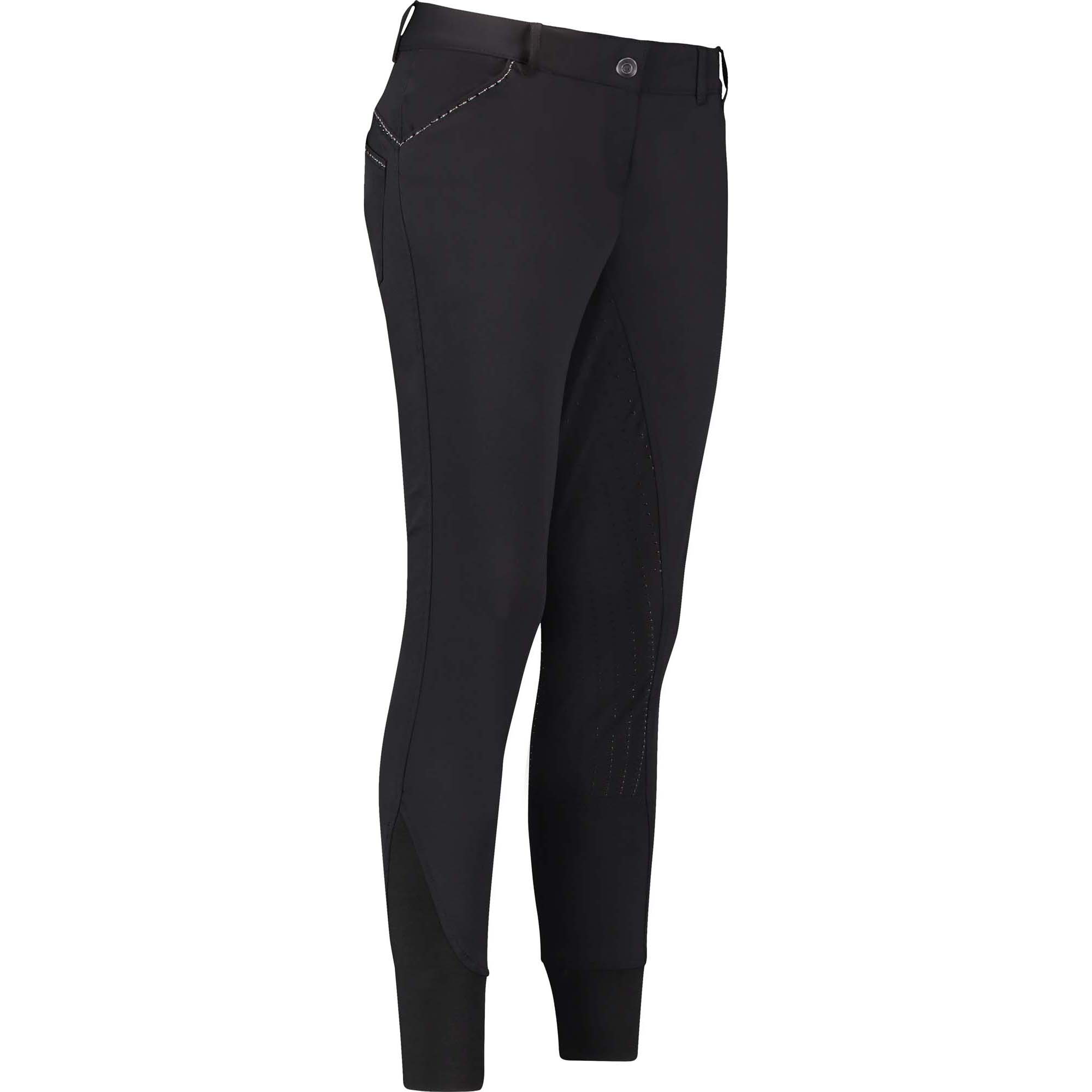 Pantaloni Da Equitazione Euro-Star Elodie Navy Full Grip - Nuovi Con Etichette