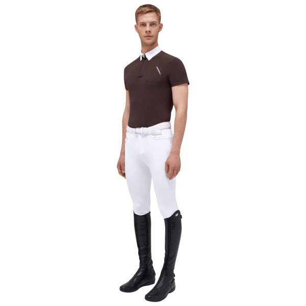 Cavalleria Toscana Turniershirt Herren Jersey Zip Polo, kurzarm, Turnierpolo