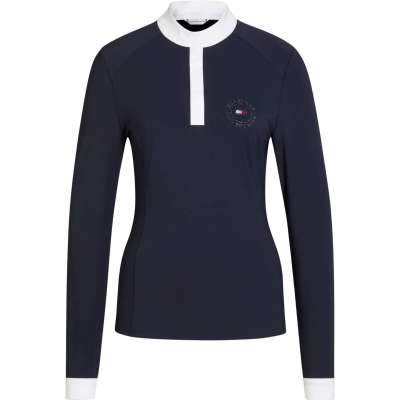 Tommy Hilfiger Equestrian Women's Competition Shirt Taylor Rhinestones FW25, long-sleeved