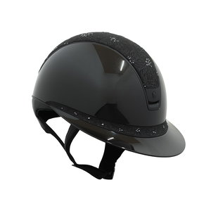 Black Studded Women\'s Helmet Vintage Gloss Black HARLEY DAVIDSON 1/2 Helmet with Bill  main image 2
