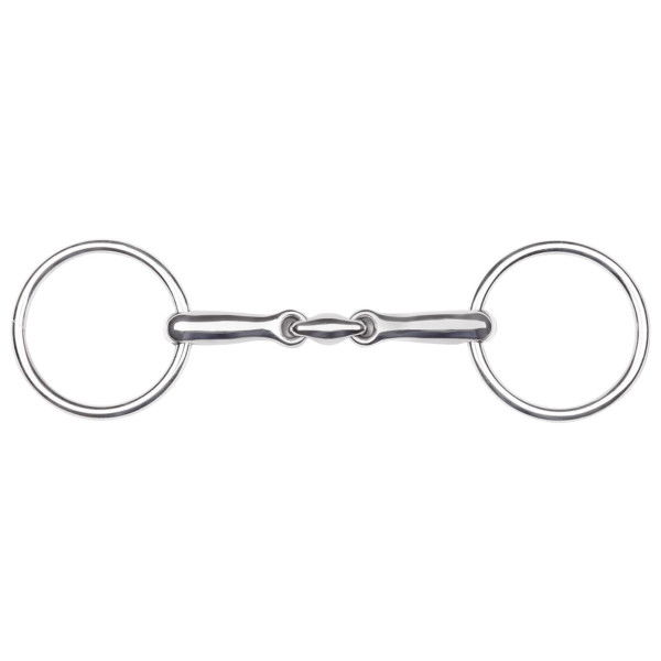 Waldhausen Pony Double Broken Loose Ring Bit, Solid, Stainless Steel, Bit Rings 6 cm