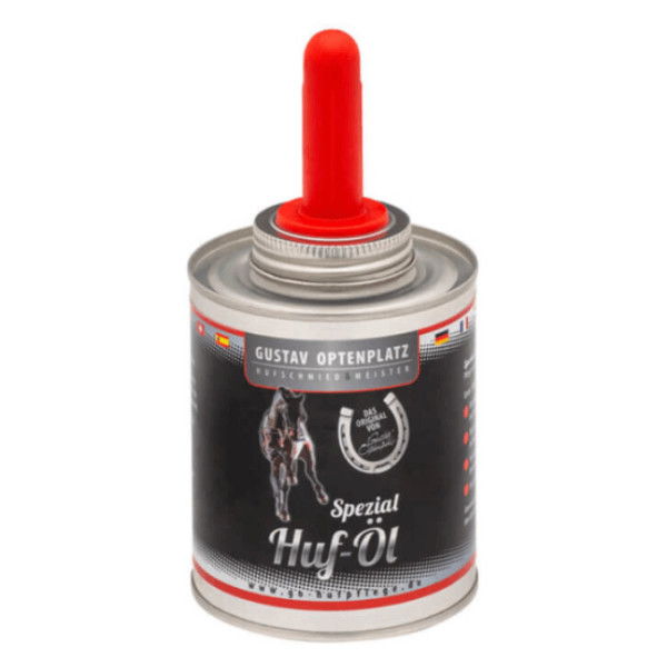 Gustav Optenplatz Hoof Oil in Tin with Hoof Brush