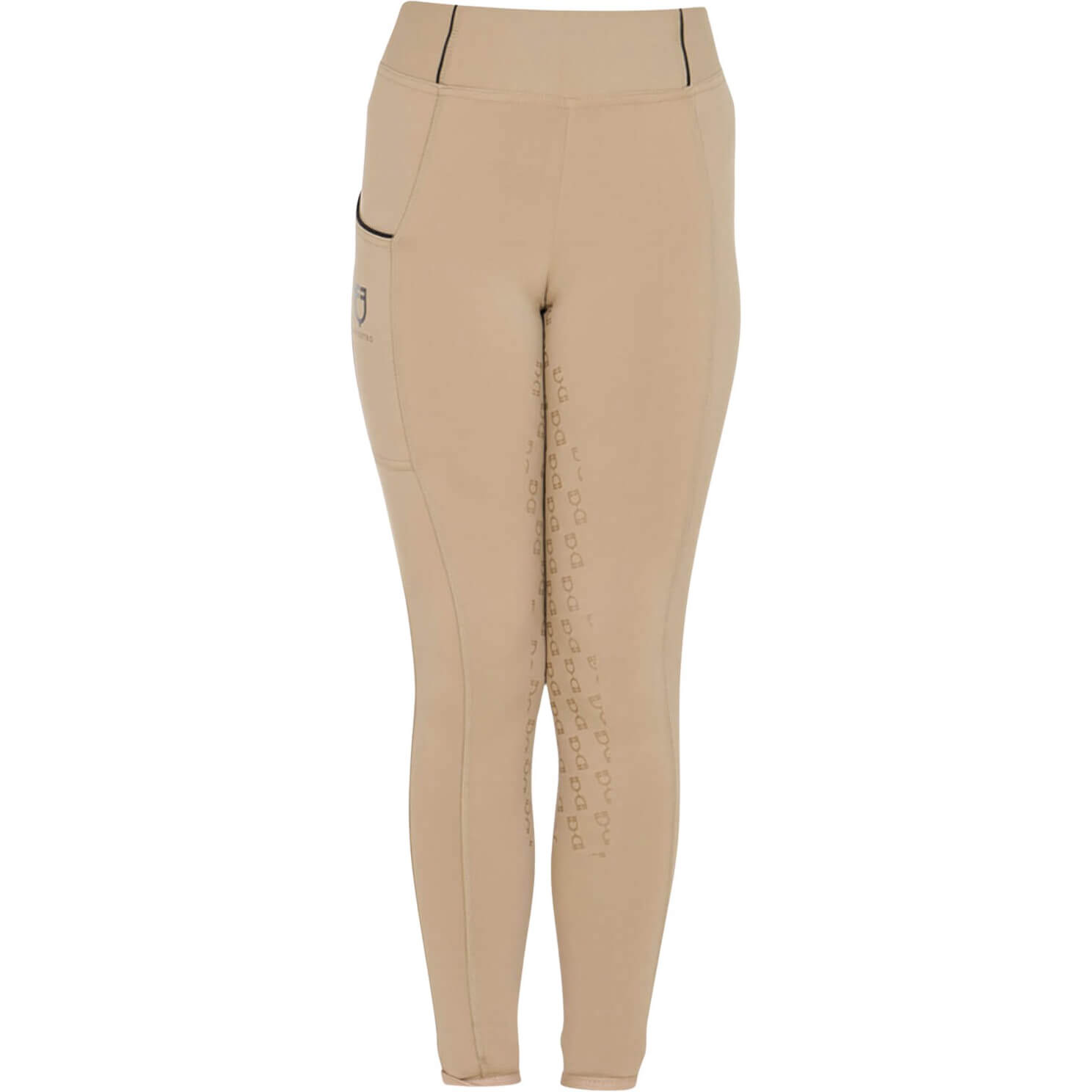 Equestro Reitleggings Mädchen Slim Fit, Vollbesatz, Full-Grip, High Waist