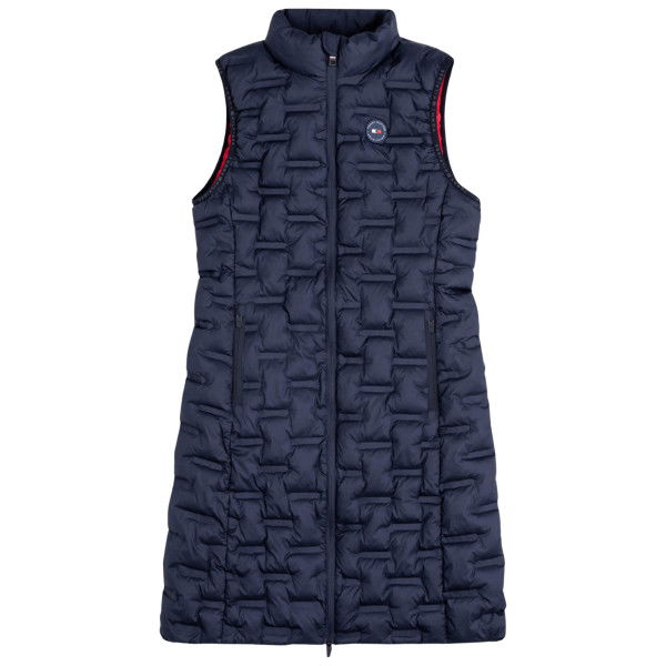 Tommy Hilfiger Equestrian Women's Quilted Vest Maine FW24, Long Vest, Quilted Vest