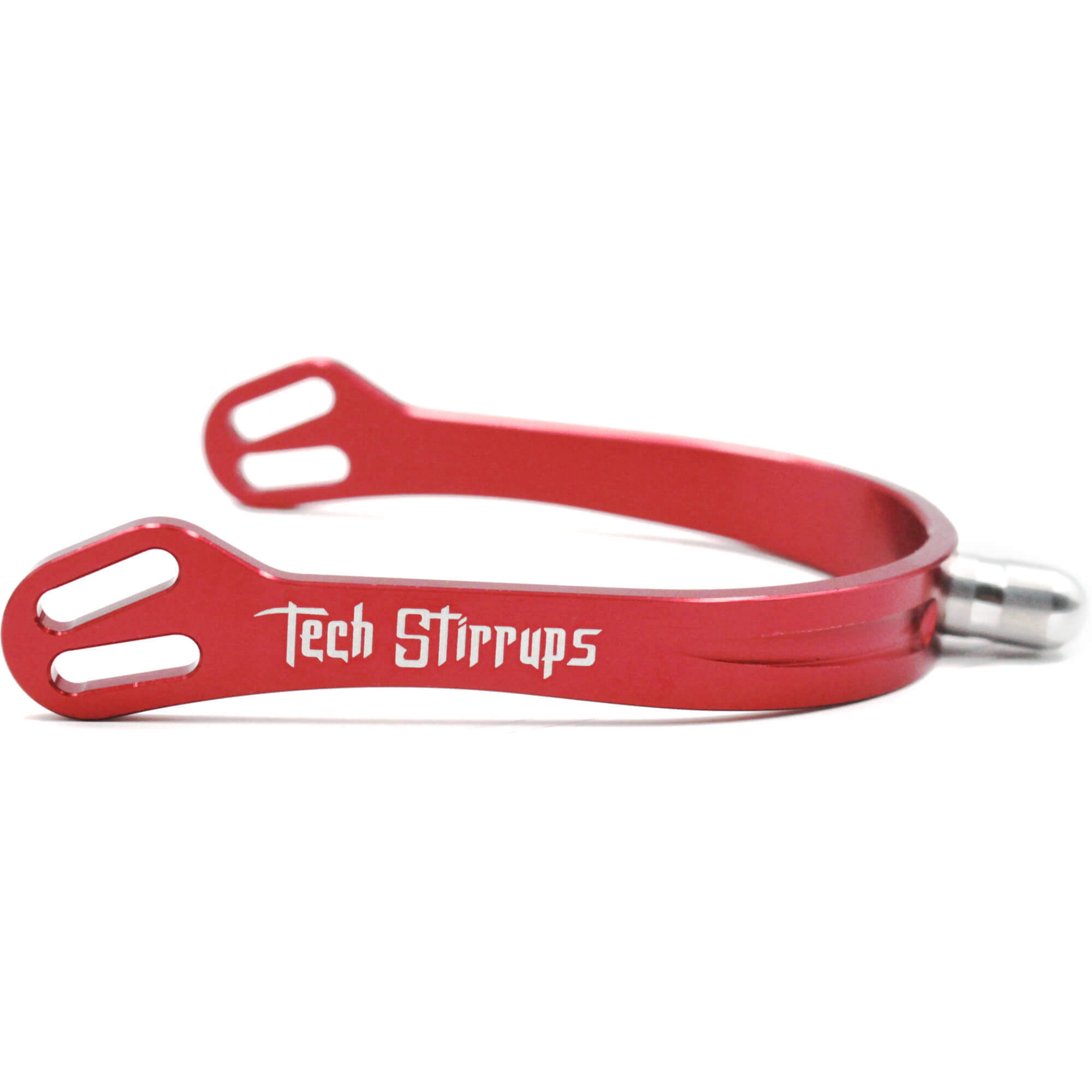 Tech Stirrups Sporen Verona, Edelstahl, abgerundet