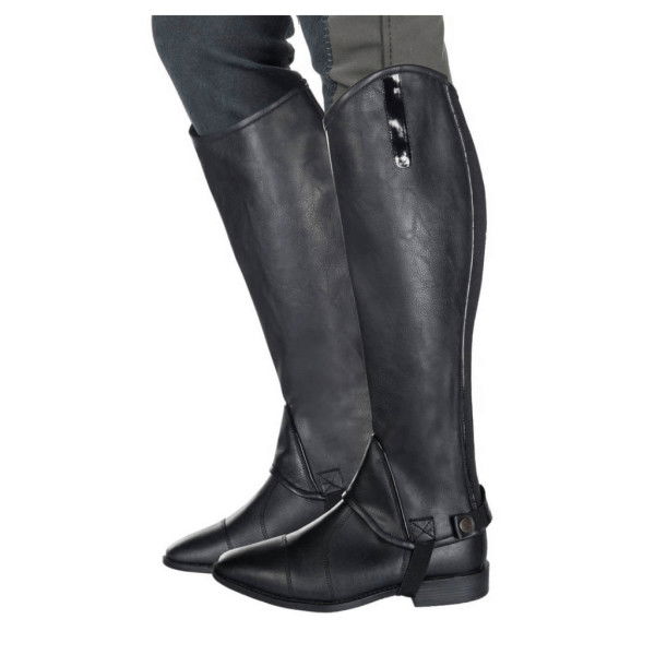 HKM Chaps Elastic, Riding Chaps, Imitation Leather, Girls