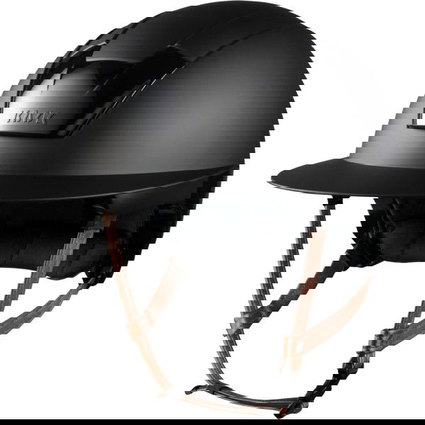 Kask Riding Helmet Kooki Lady Matt Chinstrap Leather Light Brown