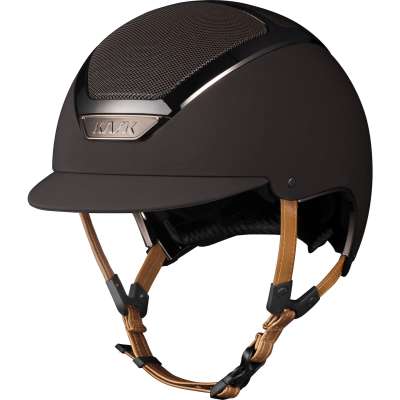 Kask Reithelm Dogma Chrome Lederriemen Hellbraun