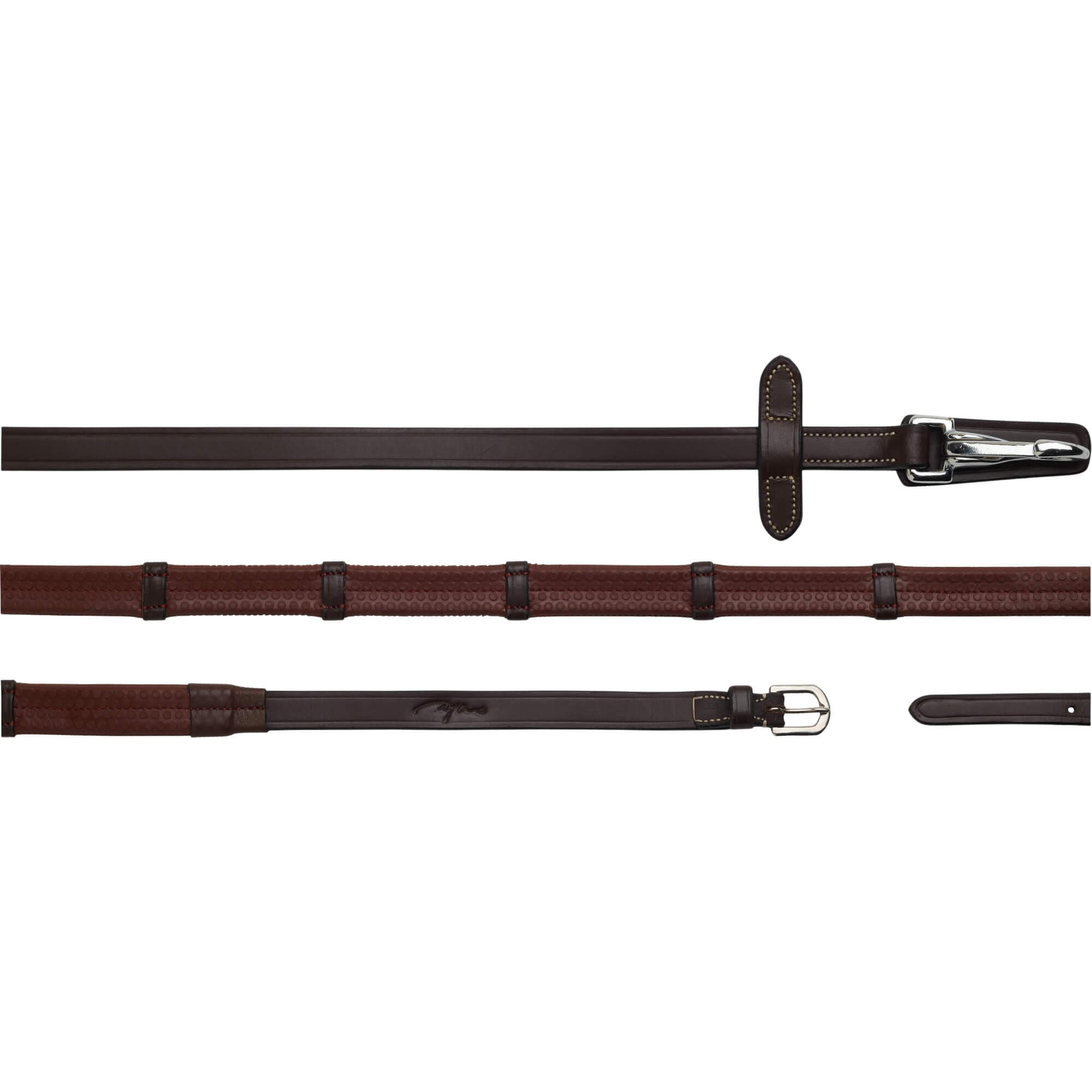 Dyon Zügel Gummizügel 5/8" WC, mit Stegen, mit Karabiner