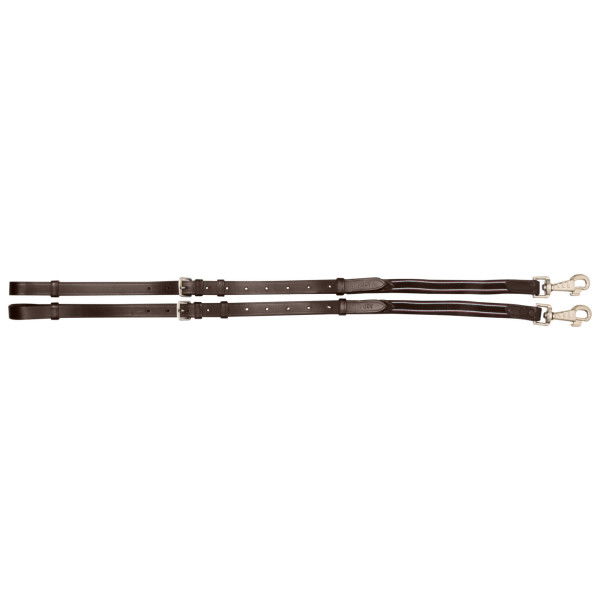 Imperial Riding Side Reins, Leather with Elastic, 18 mm