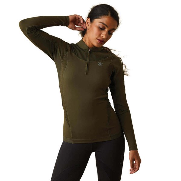Ariat Shirt Damen Ascent 1/4 Baselayer FS23, Trainingsshirt, langarm