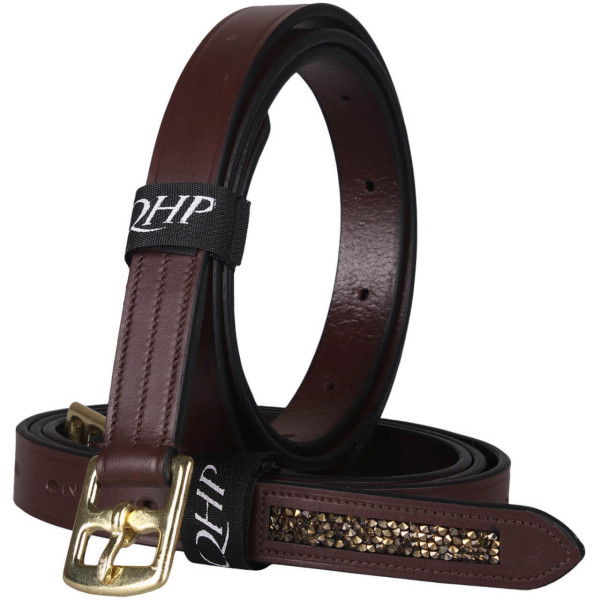 QHP Stirrup Leathers Lupine, Leather