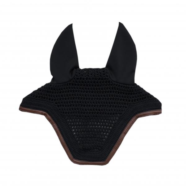 Kentucky Horsewear Fliegenhaube Wellington Leather, Fliegenmütze, Fliegenohren